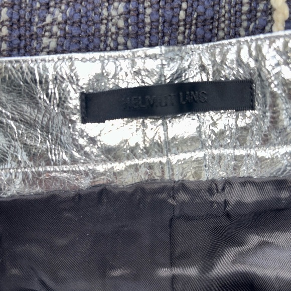 Helmut Lang Silver Leather Pants ✨ BNWT 🚀 Size 6 - Picture 9 of 12